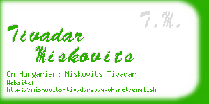 tivadar miskovits business card